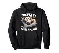 Panda pajamas the fat panda takes a nap morning grouch Pullover Hoodie