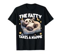Panda Pajamas the Fat Panda Takes a nap Morning Grouch T-Shirt