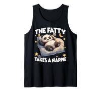Panda Pajamas the Fat Panda Takes a nap Morning Grouch Tank Top