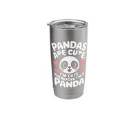Panda Pandas are Cute I'm Cute Therefore I'm A Panda Stainless Steel Insulated Tumbler