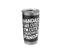 Panda Pandas are Cute I'm Cute Therefore I'm A Panda Stainless Steel Insulated Tumbler