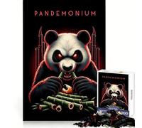 Panda Pandemonium 1000-piece Puzzle for Teenagers Brain Teasing Cozy Downtime Solid Lock Creative Gift size 50x75cm
