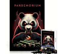 Panda Pandemonium 1000 Pieces Jigsaw Puzzles for Teenagers Memory Training Peaceful Recreation Flawless Cut Nice Gift size 38x52cm
