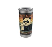 Panda Papa Fun Just A Dad Who Always Came Back with The Milk Stainless Steel Insulated Tumbler
