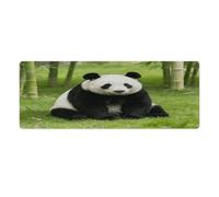 Panda Pattern Black Mouse Pad Large Extended Computer Rectangular Mouse Mat Non-Slip Waterproof Rubber Desk Pad with Multiple Size Options for Office Home Mouse Writing Desk Pad