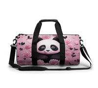 Panda Pattern Gym Bag for Men Women, Sturdy Oxford Cloth Travel Bags with Removable Shoulder Strap, Waterproof Duffel Bag for Fitness, Travel, Yoga