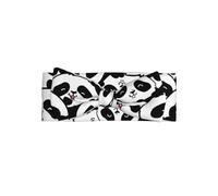 Panda Pattern Printed Baby Headband, Soft and Breathable, Adjustable, Perfect for Baby Photos (0-6 Months)