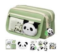 Panda Pencil Case, Large Capacity Panda School Supplies, Aesthetic Pencil Case, Zipper Pen Bag Holder, Animal Charty Bag with Zip for Pens, Pens, Markers, Erasers, School, Creamy, See Description,
