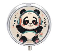 Panda Pill Box Cute Medicine Organizer Travel Pillbox Waterproof Portable Pill Container Holder to Hold Vitamins Medication Fish Oil and Supplements