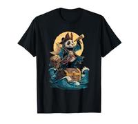 Panda Pirate Waves Aesthetic Panda Lover T-Shirt