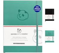 Panda Planner 2024 Turquoise Weekly Planner - 8.5 x 11" Softcover - Undated Weekly Layout, Calendar, Journal, Daily Gratitude, Personal Organizer