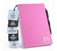 Panda Planner A5 Undated Daily Spiral Notebook 2026-2027, 5.75 x 8.25 Pink