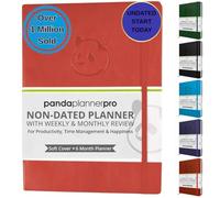 Panda Planner Pro 2025-2026 - 6 Month Daily, Weekly & Monthly Planner for Productivity - Large 8.5x11 Undated Day Planner, Goal Planner, Project Organizer & Habit Tracker Notebook - Orange