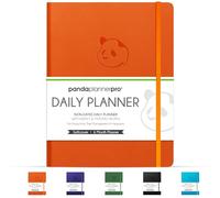 Panda Planner Pro 2026 - A4 6 Month Daily, Weekly & Monthly Planner for Productivity - Large 8.5x11 Undated Day Planner, Goal Planner, Project Organizer & Habit Tracker Notebook - Orange