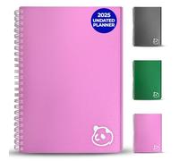 Panda Planner Undated Daily Planner 2.0 - 90-Day Productivity Planner with Habit Tracker, Goal Setting - Hard Plastic Cover Planner for Work, Home, School & ADHD Management - 5.75" x 8.25" (Pink)