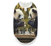 Panda Playing Chess Cute Cute Pet Supplies Soft Dog Sweaters Printing for Dogs Puppy Cats M