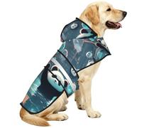 Panda Playing In A Pool Waterproof Dog Raincoat And Rain Jacket With Hood, Reflective Strips And Adjustable Belly Strap, Fits Small To Large Dogs