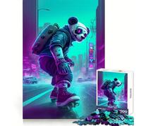 Panda Playing Roller Skate Jigsaw for Teenagers 1000 Pieces Memory Boost Relaxing Fun Pattern Assembly (50x75cm)