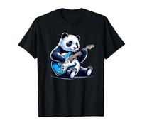 Panda Playing The Electric Guitar Funny T-Shirt