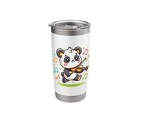 Panda Playing Violin Stainless Steel Insulated Tumbler