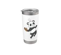 Panda Plays Baseballl Stainless Steel Insulated Tumbler