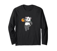 Panda Plays Basketball Long Sleeve T-Shirt