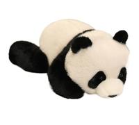 Panda Plush, Cuddly Soft Stuffed Animal Doll Black White Pandas Hugging Pillow Plushie Toys for Kids Cuddle(Black,25cm/9.8in)