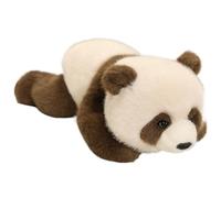 Panda Plush, Cuddly Soft Stuffed Animal Doll Black White Pandas Hugging Pillow Plushie Toys for Kids Cuddle(Brown,43cm/16.9in)