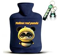 Panda Plush Hot Water Bottle, 500ml Hot Water Bag Send Keychain,Soft Cute Animal Panda, Premium Natural Rubber Winter Warmth, Suitable Hugging, Gift for Kids Boys Girls