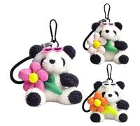 Panda Plush Pendant - A soft panda keychain that works as a charming bag pendant or keychain, ideal for gifting to friends and family on birthdays and holidays.