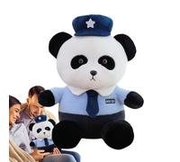 Panda Plush Plush Panda Plush Pillow Hugging Panda with Hat and Tie, Soft Animal Doll Cozy Playful Companion for Bed Sofa Living Room Bedroom