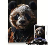 Panda Portrait Surreal Jigsaw Puzzles for Adults1000 Pieces Intellect Toy Calming Play Quality Cut Wall Art Decor (38x26cm)