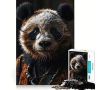 Panda Portrait Surreal Jigsaw Puzzles for Adults1000 Pieces Intellect Toy Calming Play Quality Cut Wall Art Decor (50x75cm)