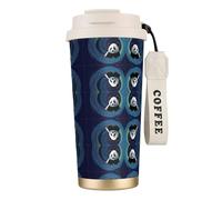 Panda Print 316 Stainless Steel Coffee Cup - Insulated Travel Mug with 12-Hour, Large Capacity Cone Shape Cup for Home, Office & Outdoor Use