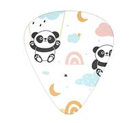 Panda Printed Guitar Picks Personalized Guitar Plectrums 12 Pcs For Acoustic Guitar Electric Guitar And Bass Bulk Guitar Pick One Size