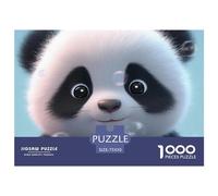 Panda Puzzle 1000 Pieces Cute Cartoon for Adults Funny Home Decoration Educational Game Toy Mental Game Stress Relief Challenge Educational 1000 Pieces (75x50cm)