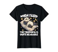Panda Pyjama T - Perfect for Lazy & Late risers Value Graphic T-Shirt, Women, Black, L