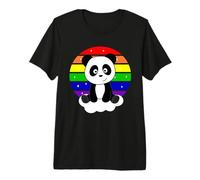 Panda Rainbow Kawaii Pandas Cloud Bears Bear Sunset Premium T-Shirt