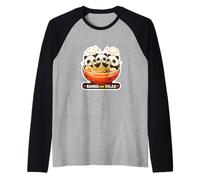 Panda Ramen and Relax Cute Funny Animal Food Lover Raglan Baseball Tee