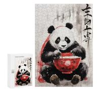 Panda Ramen Ink Wash Jigsaw Puzzle, 300 PCS, Indoor Activity for The Home, An Absorbing Project for Relaxed Weekends, at Home