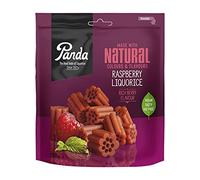 Panda Raspberry Liquorice Vegan Vegetarian Natural Liquorice Sweets 200g (Pack of 12)