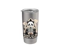 Panda Reading Please Let Me Read in Peace Stainless Steel Insulated Tumbler