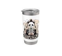 Panda Reading Please Let Me Read in Peace Stainless Steel Insulated Tumbler