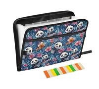 Panda Retro Floral Expanding File Folder 13 Pockets Accordion File Organiser Folders for Paperwork A4 Storage Portable Document Organiser Filing Wallet