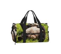 Panda Roll Grass Sports Duffel Bag with Shoe Compartment-Lightweight Gym Weekender for Men Women, Waterproof Travel Tote with Wet Pocket