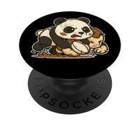 Panda Rugby tackle Cartoon PopSockets Adhesive PopGrip