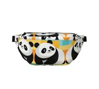 Panda Running Waist Pack-No-Bounce Phone Holder for Gym, Waterproof Crossbody Bum Bag with Adjustable Strap