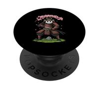 Panda Samurai Anime Graphic Japanese Culture Warrior PopSockets Adhesive PopGrip