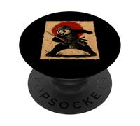 Panda Samurai Anime Graphic Japanese Culture Warrior PopSockets Adhesive PopGrip