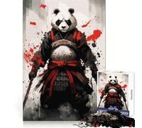 Panda Samurai Japan 1000 Piece Jigsaw Puzzles for Adults Teenagers Mind Puzzle Stress Free Art Assembly Thoughtful Gift (50x75cm)